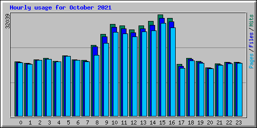 Hourly usage for October 2021