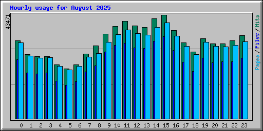 Hourly usage for August 2025