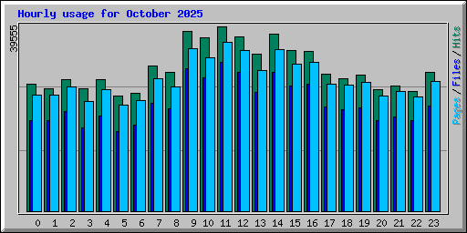 Hourly usage for October 2025